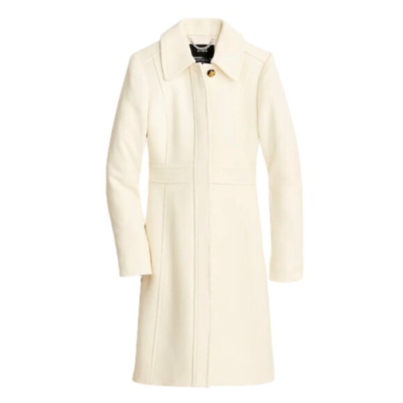 NWT JCREW Classic Lady Day Coat Womens 2 Cream Italian Cloth Wool BM964 Jacket - Picture 1 of 12